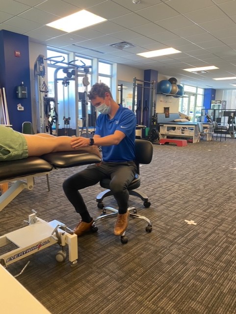 Our Fitzgerald PT Wes, working with a patient.