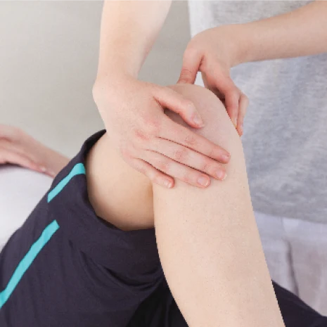 home-knee Physical Therapy on a knee